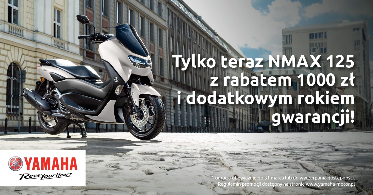 Tylko teraz NMAX z rabatem 1000 zł i dodatkowym rokiem gwarancji